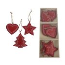 Dekorace k zavěšení, 6 ks K3734 - 7,3 cm