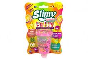 Sliz - hmota 100g v barvě ovoce 8cm, v plastové krabičce na kartě různé druhy
