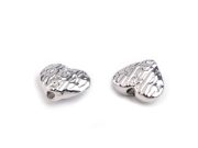 Kovový korálek srdce 10x12 mm 5 kusů