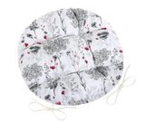 Sedák DITA kulatý prošívaný Šedá,Červená,Bílá 62/405 průměr 40 cm