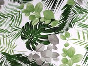 Bavlněná látka / plátno rostliny / listy METRÁŽ