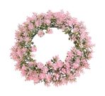 Umělý věneček střapatý růžový 19 cm