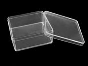 Plastová krabička / box s víkem 9,5x9,5x4 cm