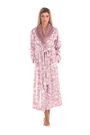 Flora Mauve Mist - Dámský Župan s Límcem - Model 25 56 4303