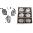 Dekorační vajíčka, 6 ks X4765 - dia 4 × 6 cm