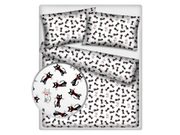 Bavlněné povlečení LUX- Černobílé kočky 140x200+70x90 cm