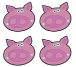 Podtácek sada 4 ks Růžová 1100/064 10x10 cm - 4ks