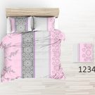 Povlečení krep Areta - růžové 140x200+70x90 cm