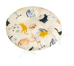 Sedák Adéla prošívaný kulatý Béžová,Černá,Šedá 62/291 průměr 40 cm