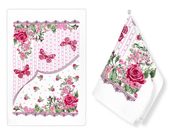 Kuchyňské utěrky - sada 2 kusů Růžová,Červená,Zelená 206 40x60 cm