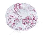 Sedák Adéla prošívaný kulatý Vínová,Bílá 62/184