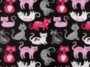 Bavlněná látka / plátno kočky METRÁŽ