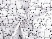 Bavlněná plenkovina / mušelín kočky METRÁŽ