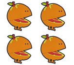 Podtácek sada 4 ks Oranžová 1100/059 10x10 cm - 4ks