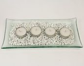 Skleněný tácek dekorační S0098/2 - 27,5 x 13,5 x 1,5 cm