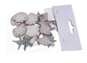 Dřevěné ozdoby mořská fauna 24 kusů