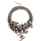 Zimní ekorační věnec P1708/2 - průměr 33 cm