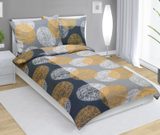 Povlečení krepové Šedá,Oranžová 80/865