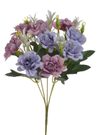 Kytice jiřin 10 květů - fialová/starorůžová 31 cm