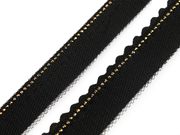 Paspulka všívací s broušenými kamínky a tylem šíře 15; 20 mm METRÁŽ