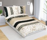 Povlečení bavlněné Béžová,Černá 90/927 140x200, 70x90 cm