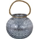 Skleněná dekorace šedá S0072/V - dia 20 x 17 cm