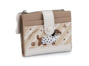 Peněženka s výšivkou jezevčíka 9x11 cm