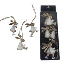 Velikonoční zajíček k zavěšení, 6 ks D6103 - 4 - 6 x 1 x 5,5 - 6 cm