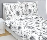 Povlečení krepové Bílá,Šedá 80/935