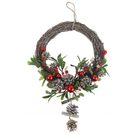 Dekorační vánoční věnec P1707/2 Ø33 cm