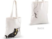 Textilní taška bavlněná kočka 34x39 cm