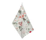 Kuchyňská utěrka 1 ks Šedá,Bílá,Červená 309 50x70 cm