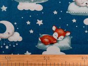 Bavlněná látka / plátno spící zvířátka METRÁŽ