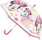 Deštník dětský Disney Minnie Mouse 70x70x64cm průhledný manuální