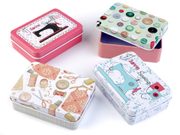 Plechová krabička na šicí potřeby