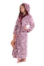 Župan s kapucí Flora mauve wine 39 56 4803