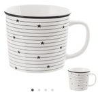 Porcelánový hrnek - linky sada mix 4ks O0259 - dia 9,5 x 8 cm