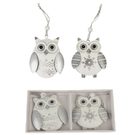 Kovové sovičky, 2ks K0650 - 6 x 1,5 x 7,5 cm