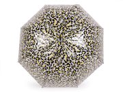 Dámský / dívčí průhledný vystřelovací deštník leopard