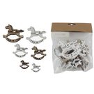 Dekorace koník, 18 ks D6577 - 7 cm