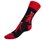 Ponožky DĚTSKÉ Čert Černá,Červená Čert