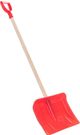 Dřevěná Lopata pro děti na sníh 87cm hráblo T-ručka červené plast/dřevo