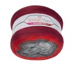 Příze SpagoYarn Rainbow Šedá,Červená,Vínová 15 250g / 1000 m