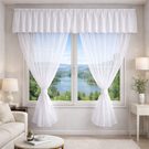 Voálový set s kanýrem Rongo 2x 180x150 cm + kanýr 40x300 cm bílá