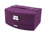 Sametová šperkovnice 2 patra 10×15×20 cm