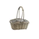 Koš dekorační s plastem P2225/A - 26 cm