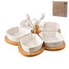 Miska porc.+napich.+bambus tác serv. set WHITELINE - 28,5 x 28 x 11 cm