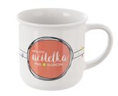 Hrnek porcelán NEJLEPŠÍ UČITELKA 0,34 l O0581 - pr.9cm,v.8,5cm,o.340ml