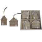 Domeček k zavěšení, 8 ks D6413 - 4 - 5,5 x 0,2 x 5,4 - 5,8 cm