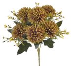 Kytice chryzantém 7 ks - khaki